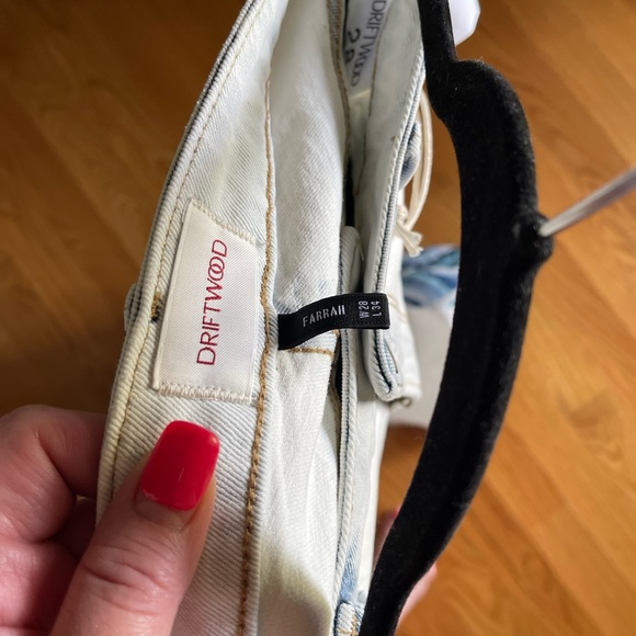 NWT .. Driftwood FLARE multi-color jeans (RARE) size 28 - Picture 5 of 6